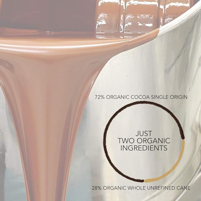 Nibble Chocolate Dominican Republic 72% | 3 Pack | Certified Organic | Vegan | 2 Ingredients | Gluten &amp Soy Free |