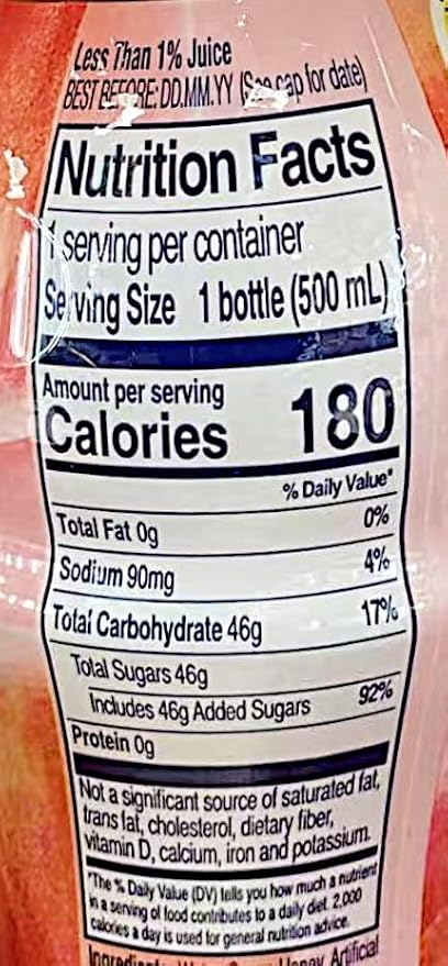 Peach Tea Drink 16.9 FL OZ 500ml6 Bottles