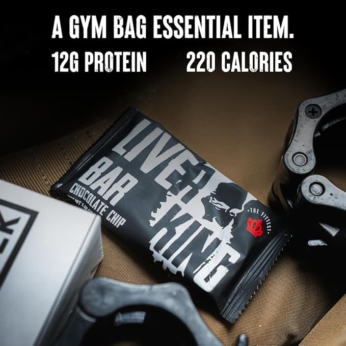 THE FITTEST Chocolate Chip Liver King Bar – High Protein Snack Bar with Beef Liver Collagen Creatine Electrolytes &amp Himalayan Salt – Animal-Based Protein Bar for Gym Paleo &amp Carnivore Fuel