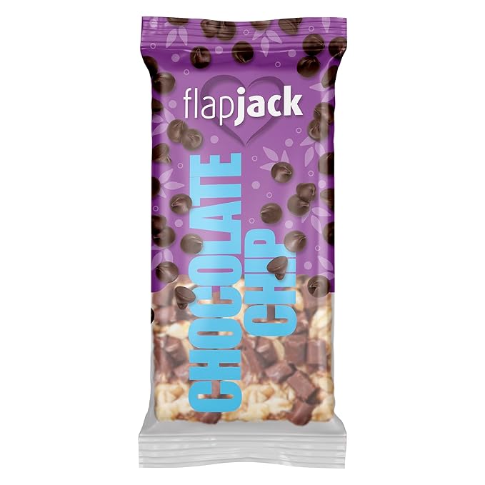 FlapJack Handmade Oat Bar - Premium English Oats (42-47%) | High Fiber Slow-Release Energy | Vegetarian Friendly | Made in Hungary by S.P.I.N. | 15pcs x 100g Chocolate Chip