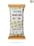 Lecka Energy Bar 12 Bars | Natural Energy from Tropical Fruits Vegan Gluten Free (12 Bars Mango Coconut)