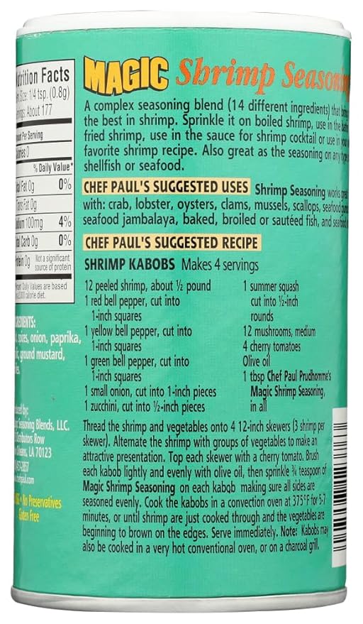 Chef Paul Seasoning Shrimp Blend 5.0 OZ(Pack of 12)