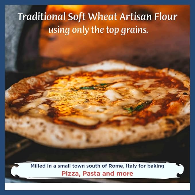 POLSELLI Classica Type 00 Double Zero Flour All Natural for Pizza Bread Pasta and Baking 1 kg (2.2 lbs)