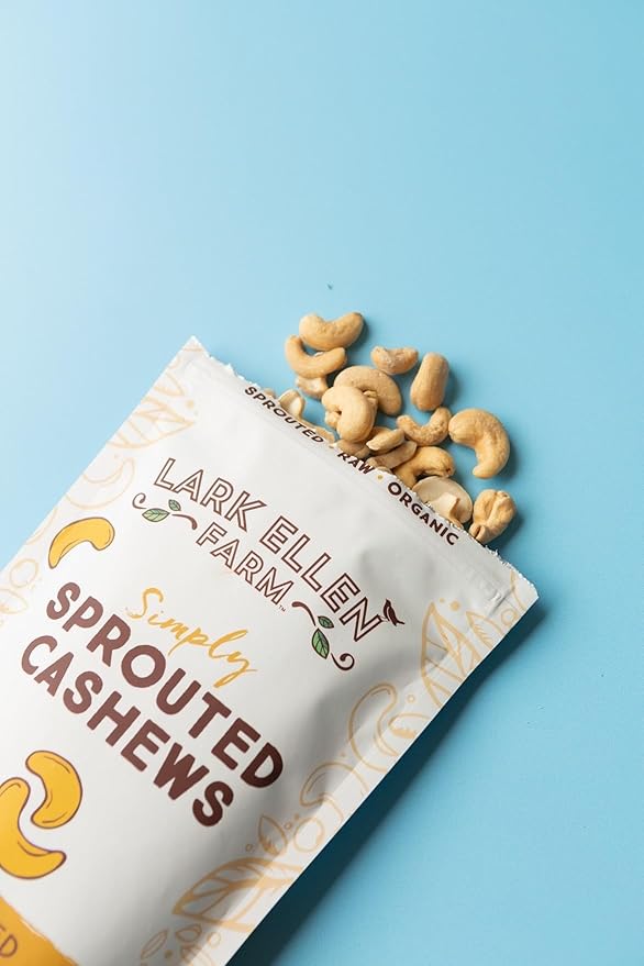 Lark Ellen Farm Sprouted Organic Nuts Variety Pack – Almonds Walnuts &amp Cashews – Raw Vegan Gluten-Free Non-GMO Clean Label Snacks (1 Bag Each 10 oz)