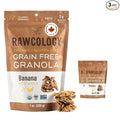 Rawcology Organic Keto Grain Free Raw Crunch Granola - Banana with Maca 3 x 200 Gram Pack