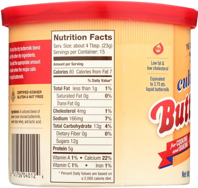 Saco Powdered Buttermilk 12-ounce Cans (Pack of 3) by Saco