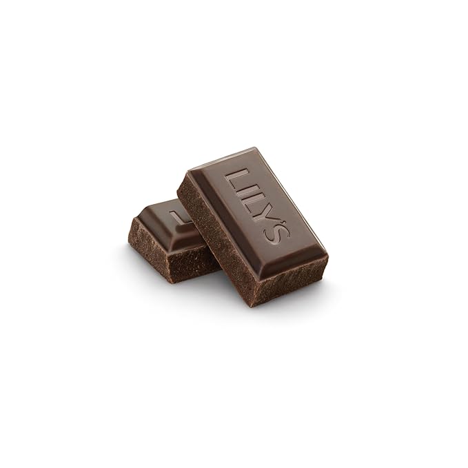 LILY'S Extra Dark Chocolate Style No Sugar Added Sweets Bars 2.8 oz (12 Count)
