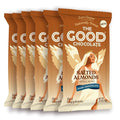 THE GOOD CHOCOLATE – Salted Almonds Dark Chocolate Bars with Zero Sugar &amp Lower Net Carbs – Keto Chocolate Bar with Lower Calories All Natural and Non-GMO Keto Snacks 2.5 oz (6 Bars Value Pack)