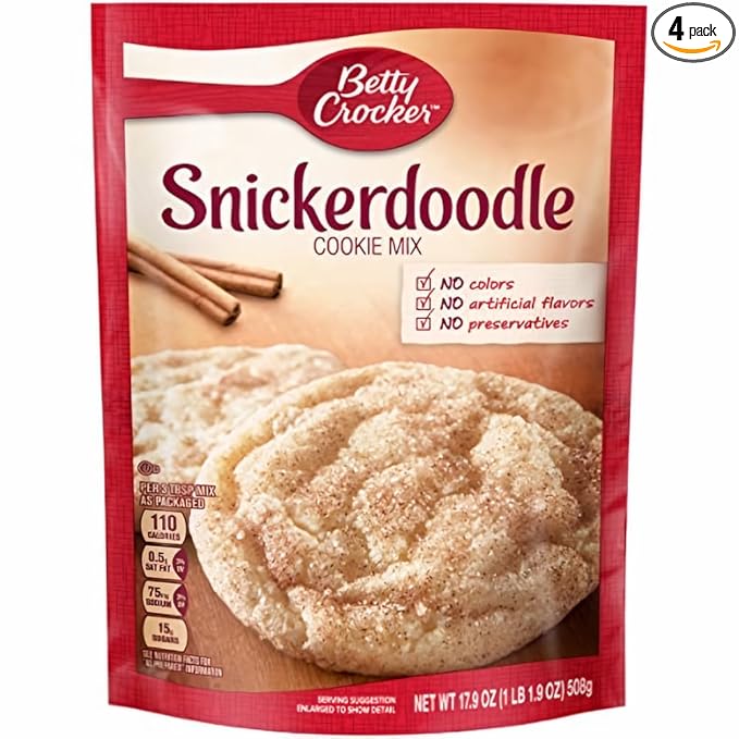 Betty Crocker Cookie Mix Snickerdoodle 17.9 oz (Pack of 4)