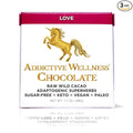 Addictive Wellness Sugar-Free Raw LOVE Chocolate 3 PACK Vegan Paleo &amp Keto- Purely Superfoods and Adaptogens