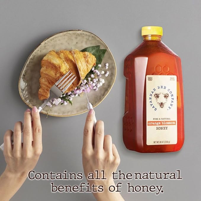 Savannah Bee Company Honey - Pure Natural Raw Honey - Orange Blossom - 80 Oz