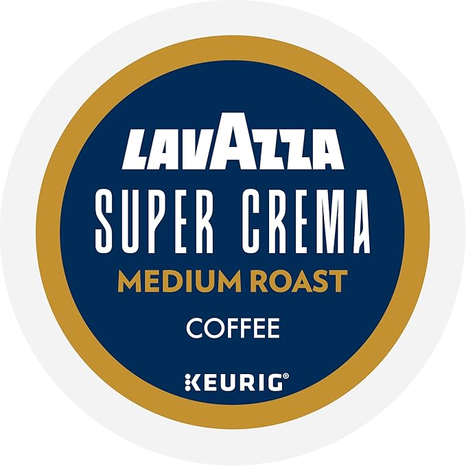 Lavazza Super Crema Single Serve Keurig K-Cup Pods Medium Espresso Roast Coffee 60 Count (6 Packs of 10)