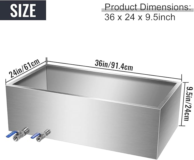 Maple Syrup Evaporator Pan Stainless Steel Maple Syrup Boiling Pan Cooking Maple Syrup For Maple Syrup Making36Dx24Wx9.5H