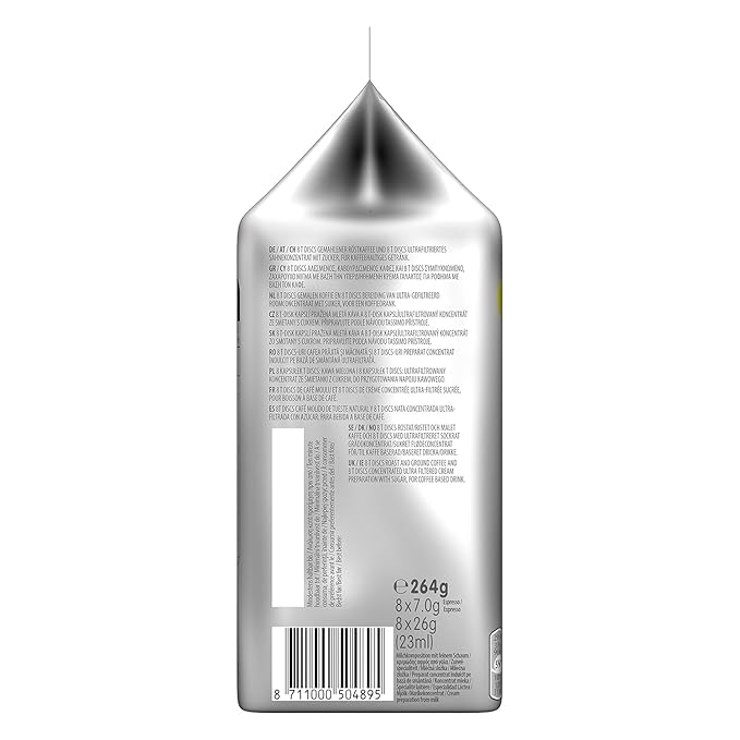 Tassimo Jacobs Latte Macchiato Rainforest Alliance Certified Pack of 5 5 x 16 T-Discs (8 Servings)