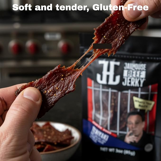 JailHouse Beef Jerky Mix Pack | High-Protein Snacks for adults Gluten-Free Jerky Fuel for Active Lifestyles | Uncut Mob Taste | Your Poker Table Carnivore Snax | The Perfect Gourmet Gift for Men