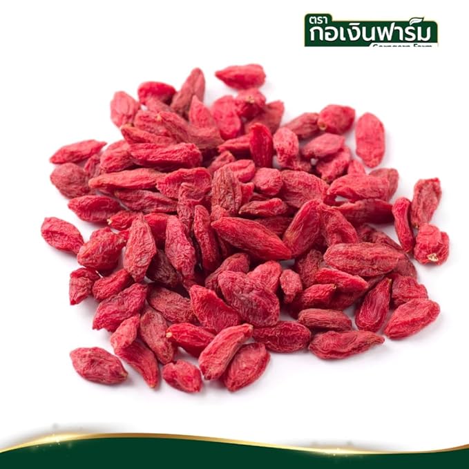 กอเงิน Premium Dried Red Goji Berries – Whole Dried Wolfberries for Snacking Smoothies and Culinary Toppings 200g