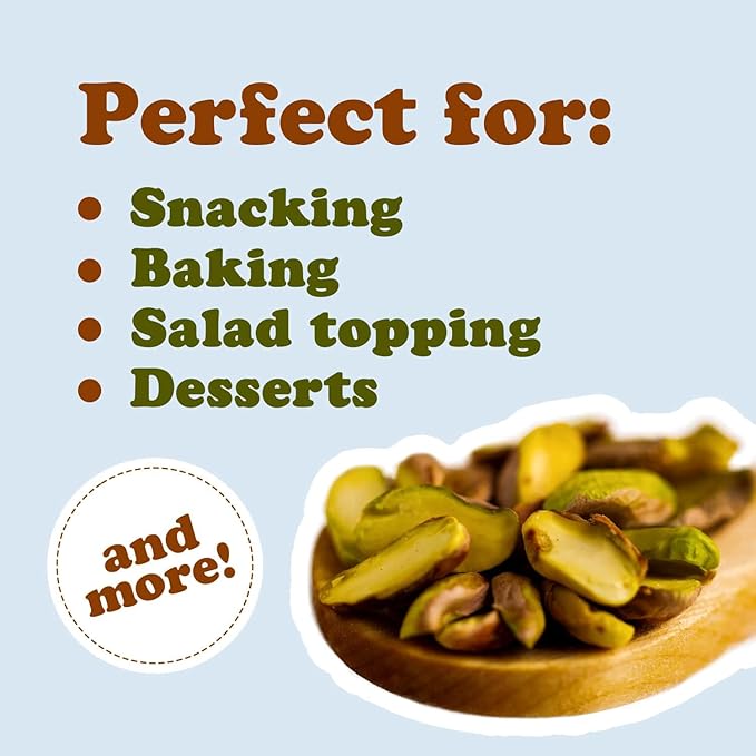 Food to Live - Dry Roasted Pistachio Halves and Pieces 1 Pound - No Shell Keto and Paleo Friendly Snack Great for Salads Cooking Baking