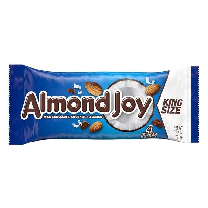 9 SHANI'S Joy Candy Bars Chocolate Coconut &amp Almond Treat Individually Wrapped King Size 3.22 oz Bar (18 Count) (King Size)