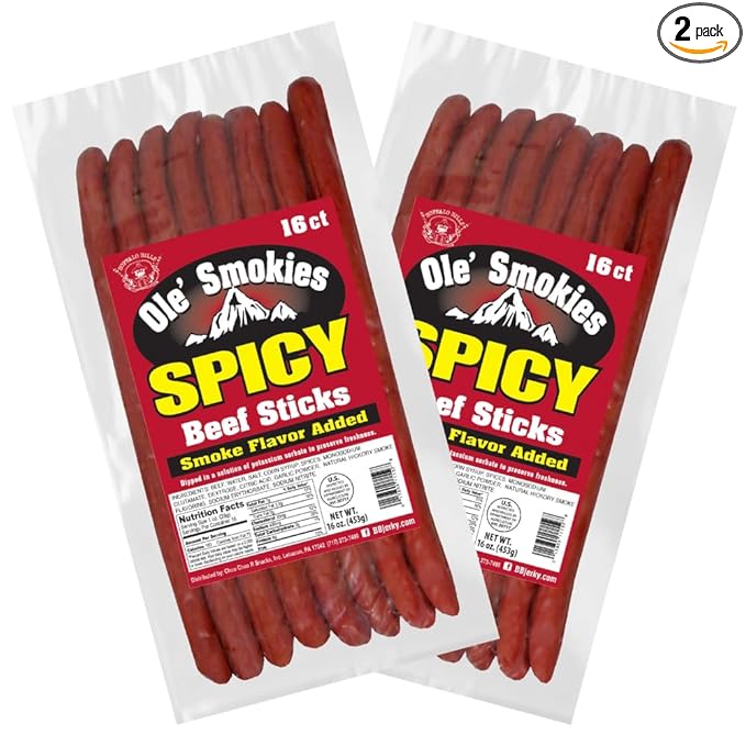 Buffalo Bills Spicy Ole' Smokies 16-ct Bulk 9-Inch Beef Sticks (two 1-lb bags)