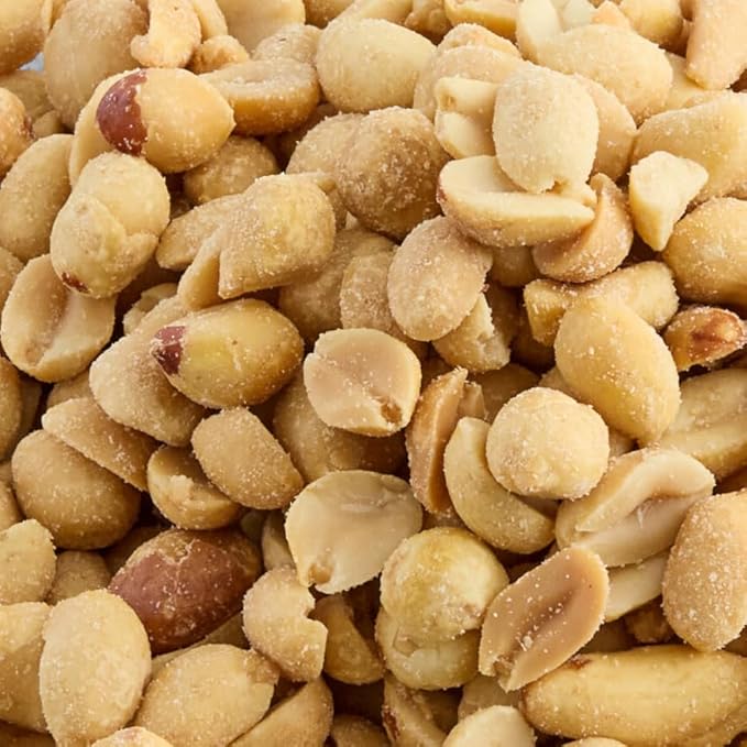 Prompt Prep Roasted and Salted Extra Large Shelled Peanuts with Branded Spoon Extra Large Crunchy Freshly Roasted Snack 2.5 LB
