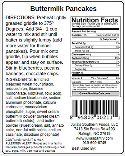 Buttermilk Pancake &amp Waffle Mix 5 Pound Resealable bag