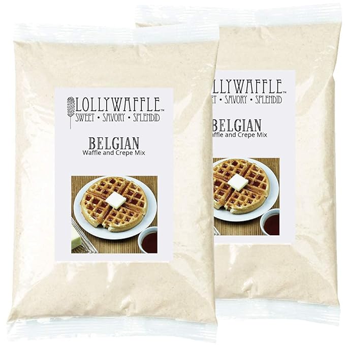 LollyWaffle® Belgian Waffle Mix 2 Lbs. (32 ounces) Waffle Mix