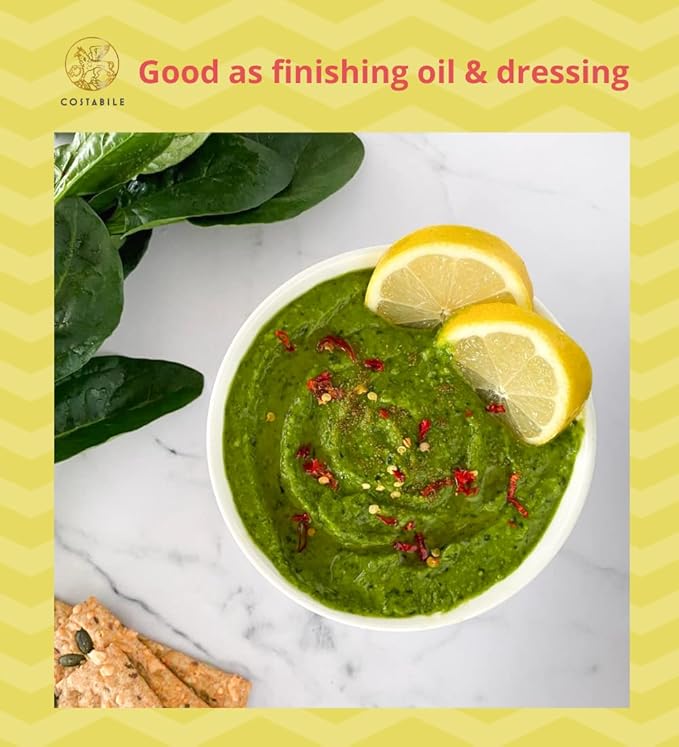 Lemon and Garlic Infused EVOO - High in polyphenols from olives of a single grove in Italy - COSTABILE