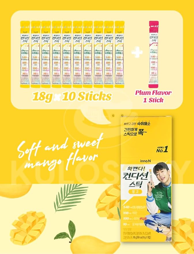 KULOSORY Easy Tomorrow Mango &amp Plum Jelly Sticks (11 Pack 18g Each Dissolvable Sticks)
