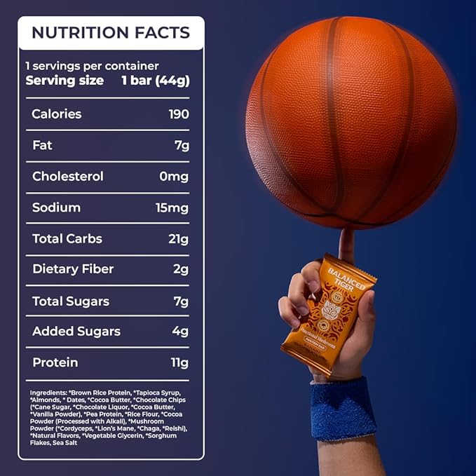 Functional Mushroom Vegan Protein Bars | Made in USA | Full Dose Lions Mane Shitake Reishi &amp Maitake Bars | Plant Protein Bars w/Adaptogens &amp Superfoods | Oatmeal Chocolate Chip