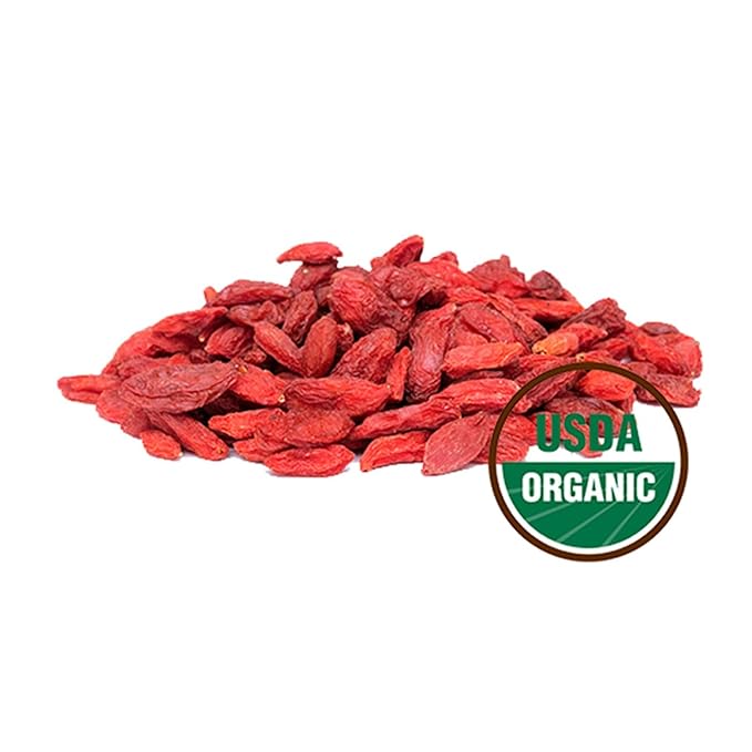 Wholeberry organic wolfberry gouqi Goji berries 22lbs | Raw Vegan Gluten Free Super food High in Plant Based Protein Dietary Fiber Vitamin A &amp Iron | Large