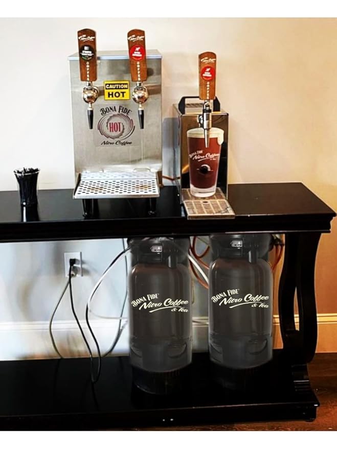 Nitro Cold Brew Vanilla Coffee Organic PET Keg 5 Gal Draft Coffee On Tap