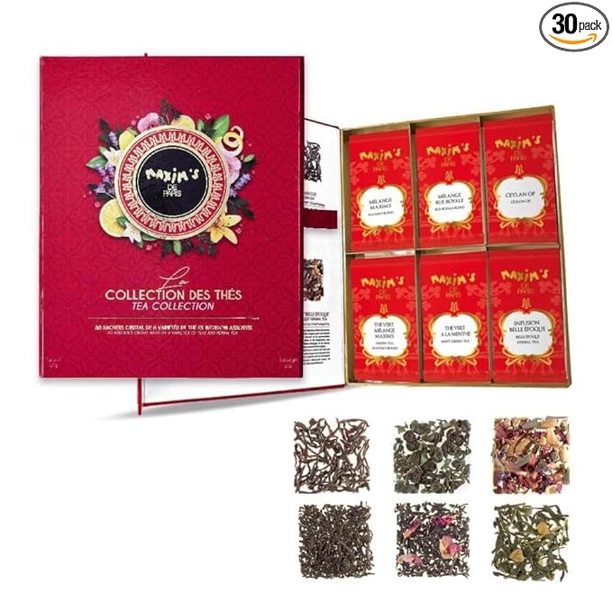 Maxim's de Paris - 30 Assorted Tea Bags Collection 57g Gift Box