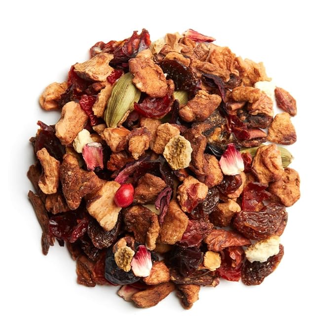 Palais des Thés - Holiday Garden Herbal Tea N°25 - Premium Gourmet Organic Herbal Tea with fruits &amp spices - 3.5oz Loose Leaf Metal Gift Tin - Serves 17 cups