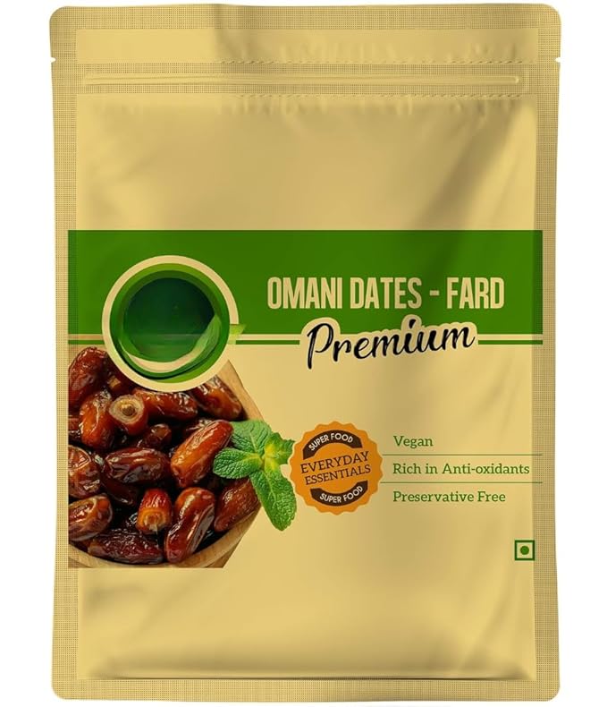 Generic Premium Omani Dates (Khajoor) Healthy &amp Nutritious Soft Khajoor | Khajur Rich in Iron Fibre &amp Vitamins- Dry Fruits &amp Nuts - 250 gm