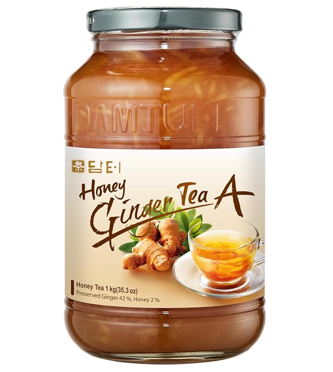 Damtuh Korean Honey Ginger Tea 2.2lb (35.3 fl oz) – Traditional Fruit Honey Tea Authentic Korean Ginger Marmalade Preserve
