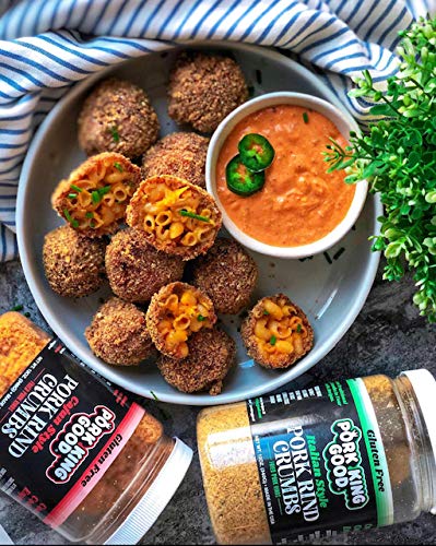 Pork King Good - Pork Rind Breadcrumbs - 2 Pack! Keto Friendly Paleo Gluten-Free Sugar Free Zero Carb Panko Substitute (Two 12 Oz Jars) (Spicy Cajun 2 Pack)