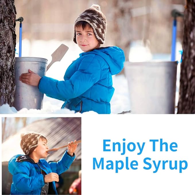 Maple Syrup Tapping Kit 12-Pack - Professional Tree Extractor Tools with Spiles &amp 60cm(23.6 inch) Tubes Backyard Sugarmaking Starter Set