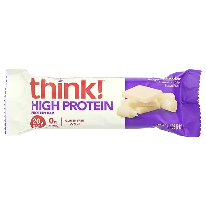 Think ! High Protein Bars White Chocolate 10 Bars 2.1 oz (60 g) Each