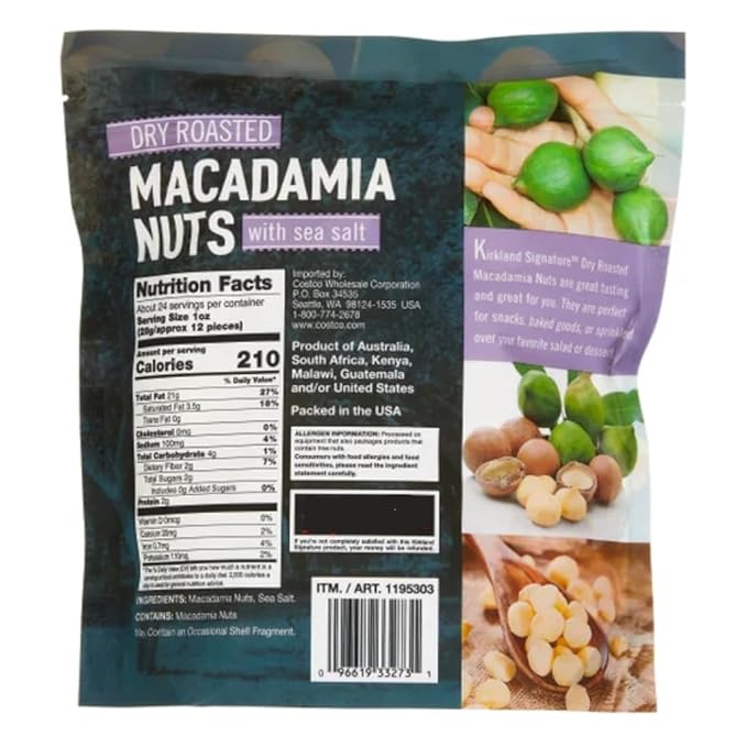 Macadamia Nuts Salted - Roasted Premium Macadamia Nuts For Baking Snacking &amp Cooking 1.5 Lb With Mini Scooply Scoop