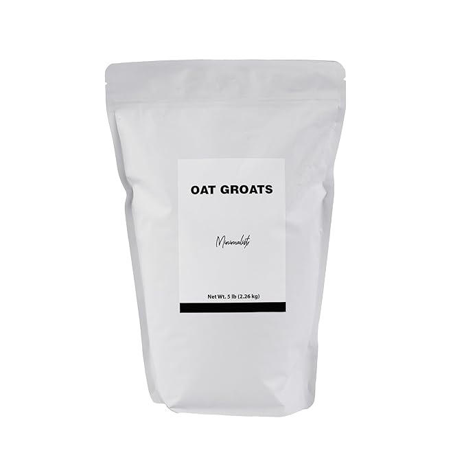 Minimalist Oat Groats Ideal for Cooking and Baking Packaged in a Resealable Bag (5 Pound)