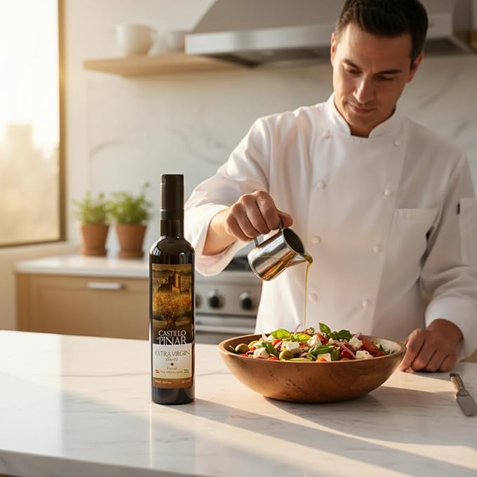 Castillo de Pinar First Cold Pressed Extra Virgin Olive Oil Picual Single-Variety 500ml Less Than 02% Acidity Gluten Free Non GMO