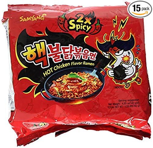 Samyang 2X Spicy Hot Chicken Flavor Ramen 15Pack (140 g Each) GKFLW
