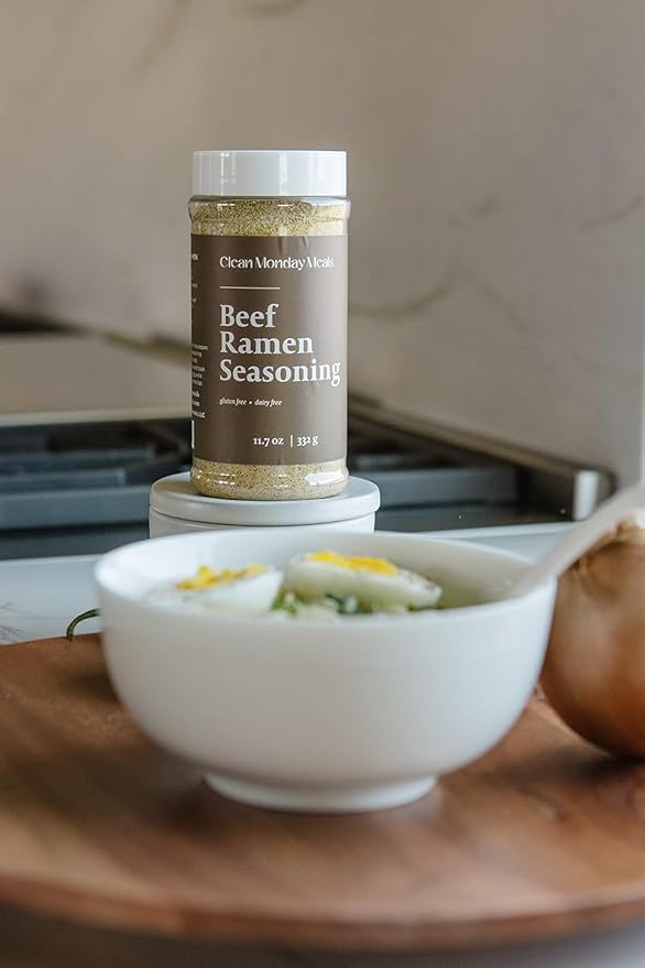 Clean Monday Meals Beef Ramen Seasoning Mix | Dairy Free &amp Gluten Free | 11.07oz | 2 Pack