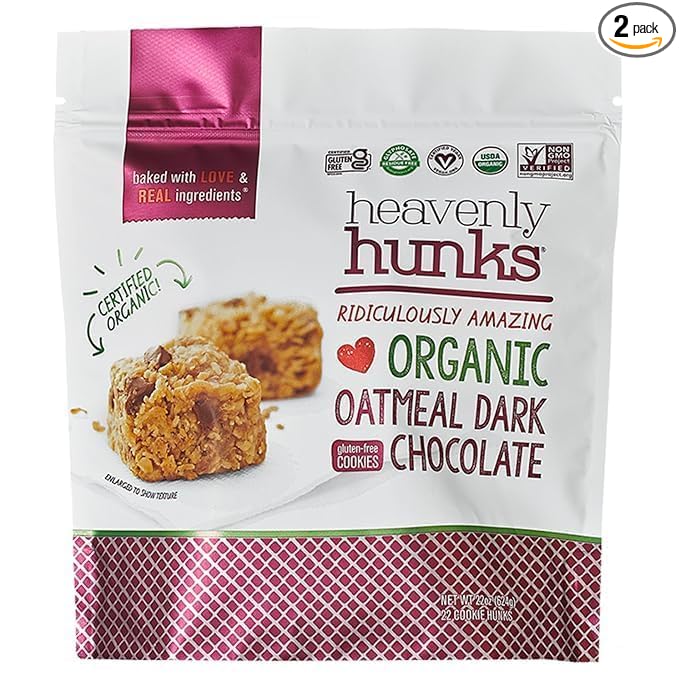 Organic Oatmeal Dark Chocolate ChipCertified Organic Gluten Free VeganNON GMO-22oz Bag(PACK OF 2)