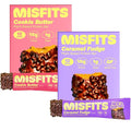 Misfits Vegan Protein Bars - Cookie Butter &amp Caramel Fudge Bundle - 24 pack