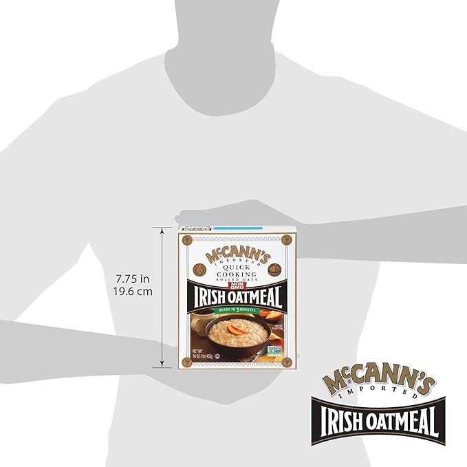 McCANN'S Irish Oatmeal Quick Cooking Rolled Oats 16-Ounce Boxes - PACK OF 12
