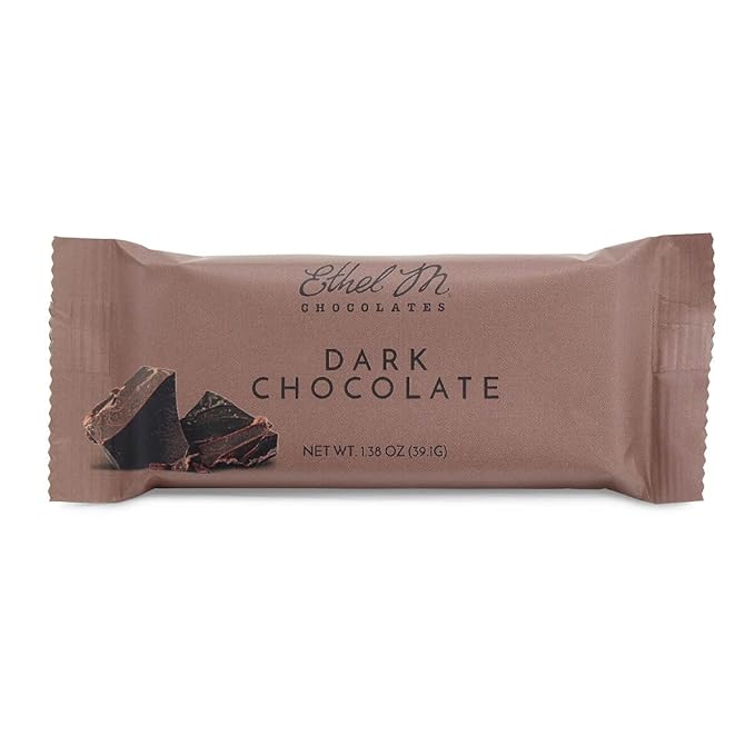 Ethel M Chocolates Premium Dark Chocolate Bars Individually Wrapped Chocolate Candy Bars for Gifting Holidays &amp Everyday Indulgence (8 Pieces)
