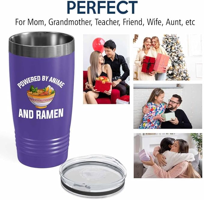 Ramen Lover Pink Edition Tumbler 20oz - Powered by anime - Food Lovers chicken pumpkin vegan pantry spicy noodles