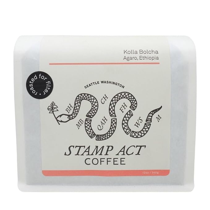 Kolla Bolcha - Agaro Ethiopia - Roasted by Stamp Act - Whole Bean Coffee - 2 Pound Bag