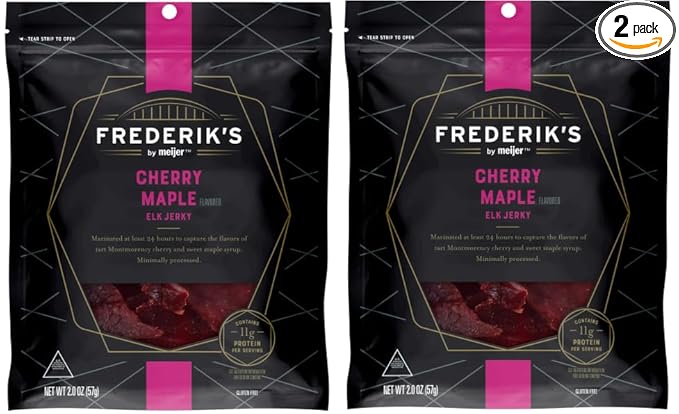 Pack Of 2 Cherry Maple Flavored Elk Jerky 2.0oz